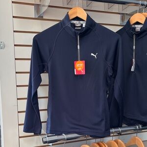 Puma Navy Quarter Zip Girls